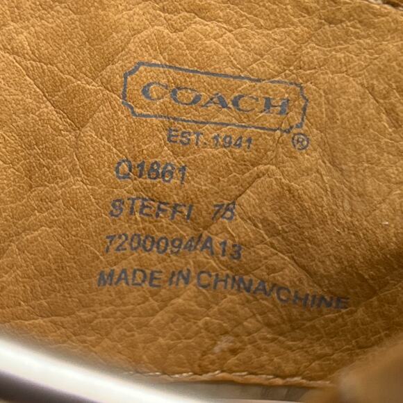 Coach Steffi Heels Pumps Slingback Woven Open Toe Sandals Silver Metallic Blue - Picture 5 of 14